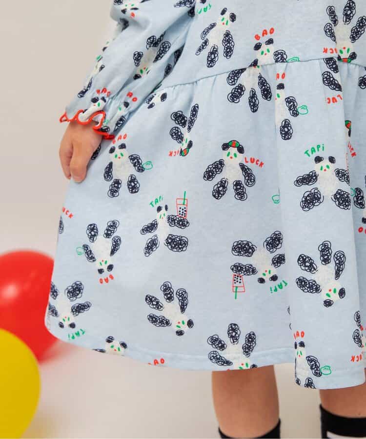 日本童裝 BREEZE 獨特全印花連身裙 80-130cm 女童款  秋季 DRESSES