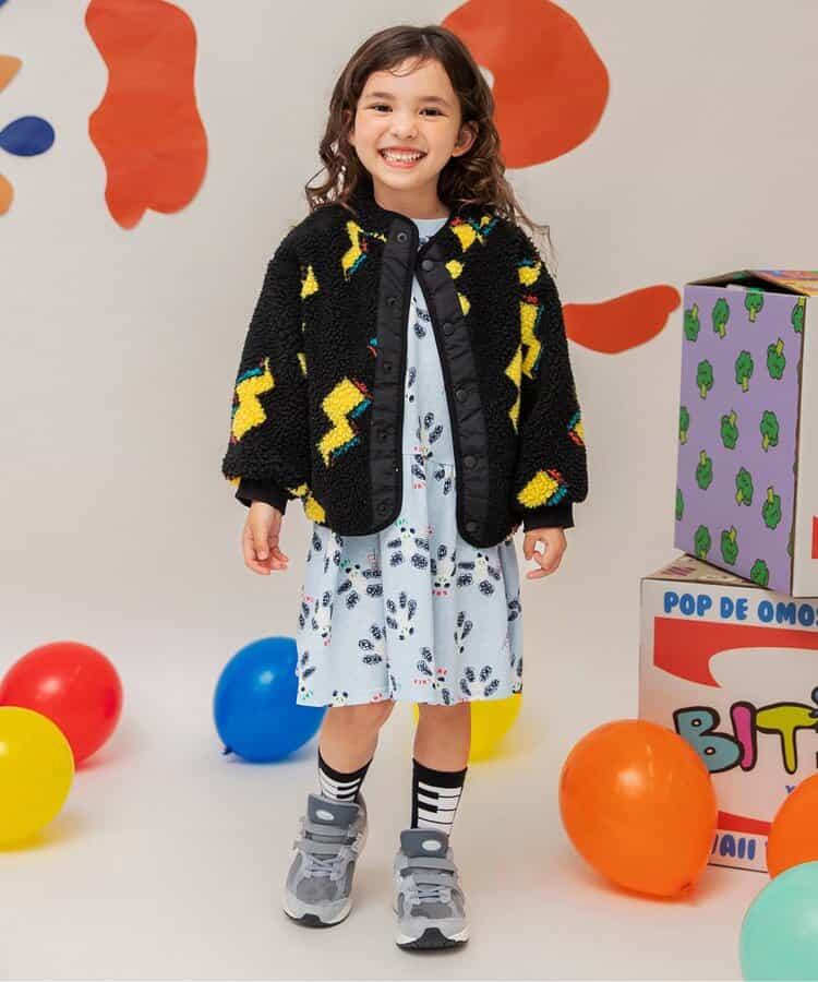 日本童裝 BREEZE 獨特全印花連身裙 80-130cm 女童款  秋季 DRESSES