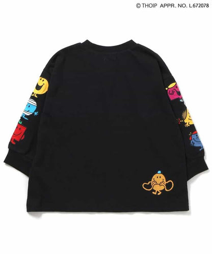 日本童裝 F.O.KIDS x MR.MEN LITTLE MISS 印花袖衛衣 80-140cm 男童款/女童款 秋季 TOPS 其他品牌童裝
