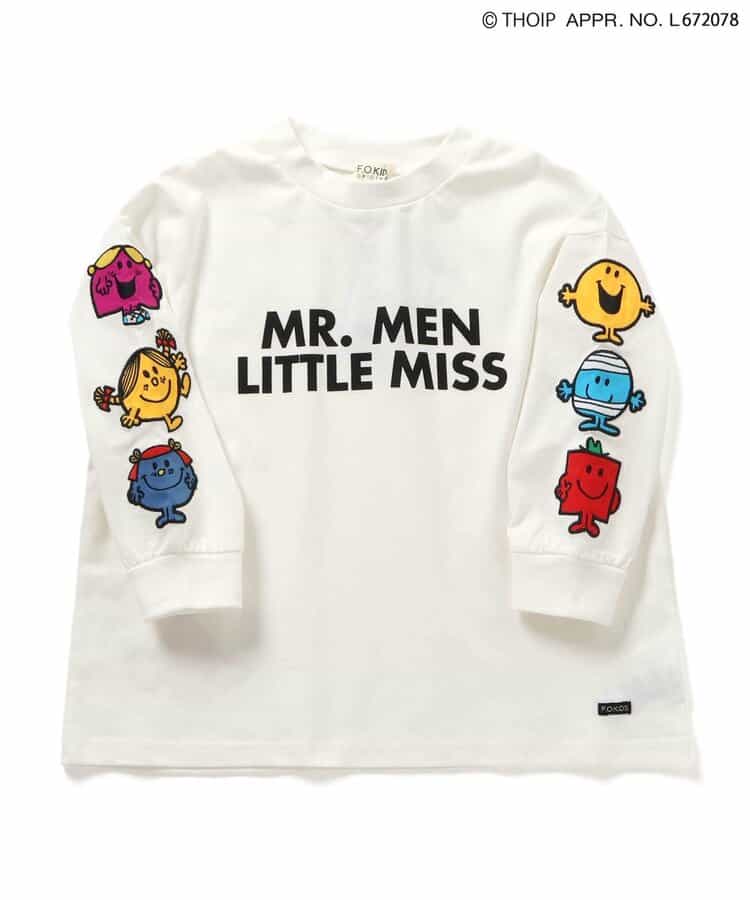 日本童裝 F.O.KIDS x MR.MEN LITTLE MISS 印花袖衛衣 80-140cm 男童款/女童款 秋季 TOPS 其他品牌童裝
