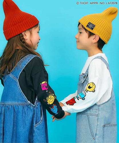 日本童裝 F.O.KIDS x MR.MEN LITTLE MISS 印花袖衛衣 80-140cm 男童款/女童款 秋季 TOPS 其他品牌童裝