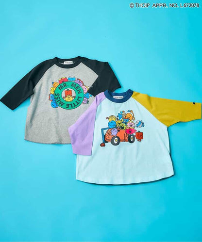 日本童裝 F.O.KIDS x MR.MEN LITTLE MISS 插肩袖上衣 80-140cm 男童款/女童款 秋季 TOPS 其他品牌童裝