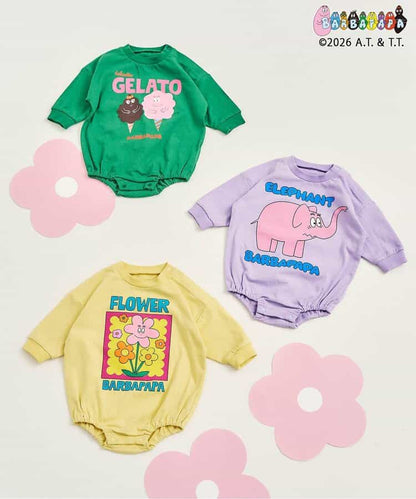 日本童裝 apres les cours x BARBAPAPA 連衣 70-80cm 男童款/女童款 初生嬰兒 秋季 Jumpsuit