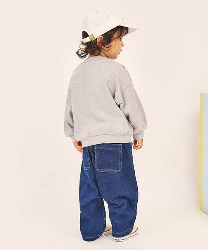 日本童裝 apres les cours x BARBAPAPA 假袋圖案衛衣 80-130cm 男童款/女童款 秋季 TOPS