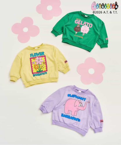 日本童裝 apres les cours x BARBAPAPA 印花衛衣 80-130cm 男童款/女童款 秋季 TOPS