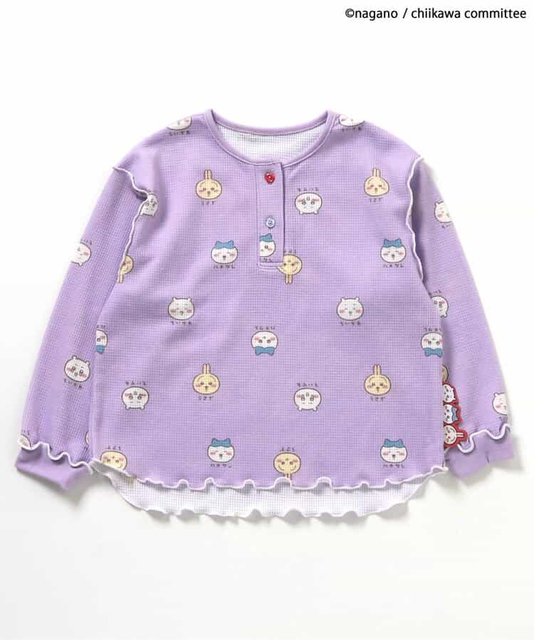 日本童裝 apres les cours x Chiikawa 華夫格亨利領上衣 80-140cm 女童款 秋季 TOPS