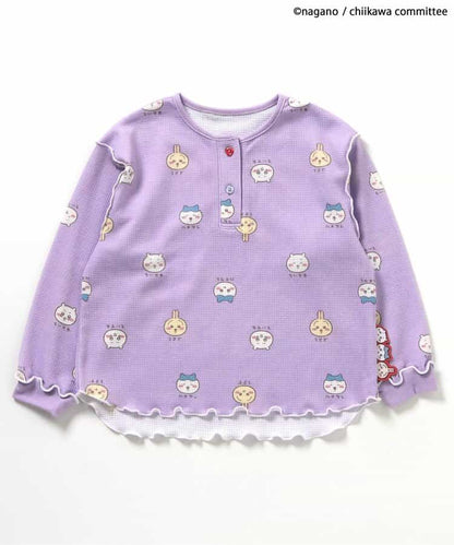 日本童裝 apres les cours x Chiikawa 華夫格亨利領上衣 80-140cm 女童款 秋季 TOPS