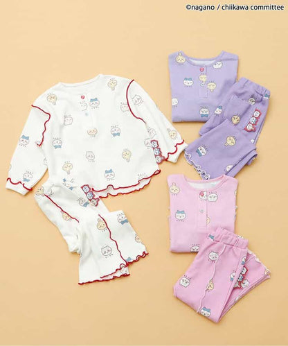 日本童裝 apres les cours x Chiikawa 華夫格亨利領上衣 80-140cm 女童款 秋季 TOPS