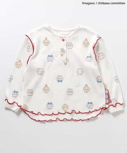 日本童裝 apres les cours x Chiikawa 華夫格亨利領上衣 80-140cm 女童款 秋季 TOPS