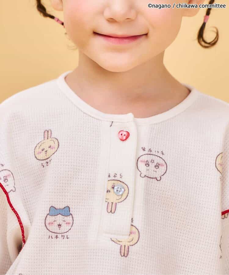 日本童裝 apres les cours x Chiikawa 華夫格亨利領上衣 80-140cm 女童款 秋季 TOPS