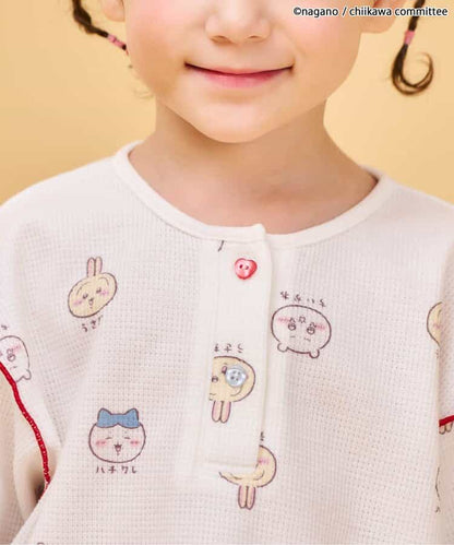日本童裝 apres les cours x Chiikawa 華夫格亨利領上衣 80-140cm 女童款 秋季 TOPS