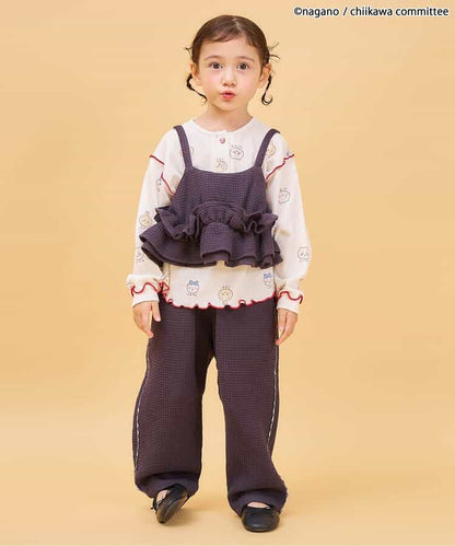 日本童裝 apres les cours x Chiikawa 華夫格亨利領上衣 80-140cm 女童款 秋季 TOPS