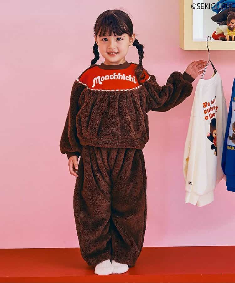 日本童裝 p.premier x Monchhichi 毛毛變身兩件套裝 80-120cm 男童款/女童款 秋季 TOPS PANTS