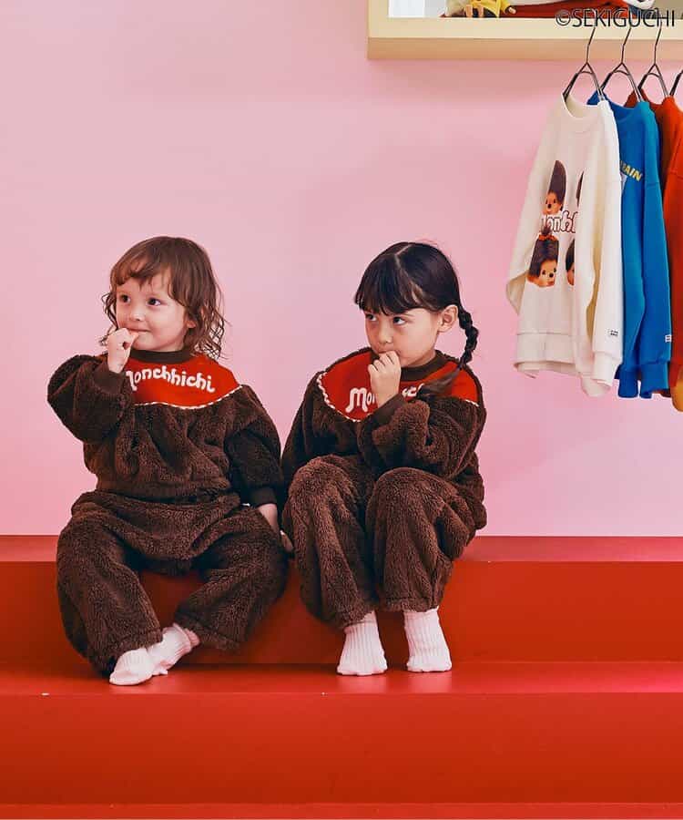 日本童裝 p.premier x Monchhichi 毛毛變身兩件套裝 80-120cm 男童款/女童款 秋季 TOPS PANTS