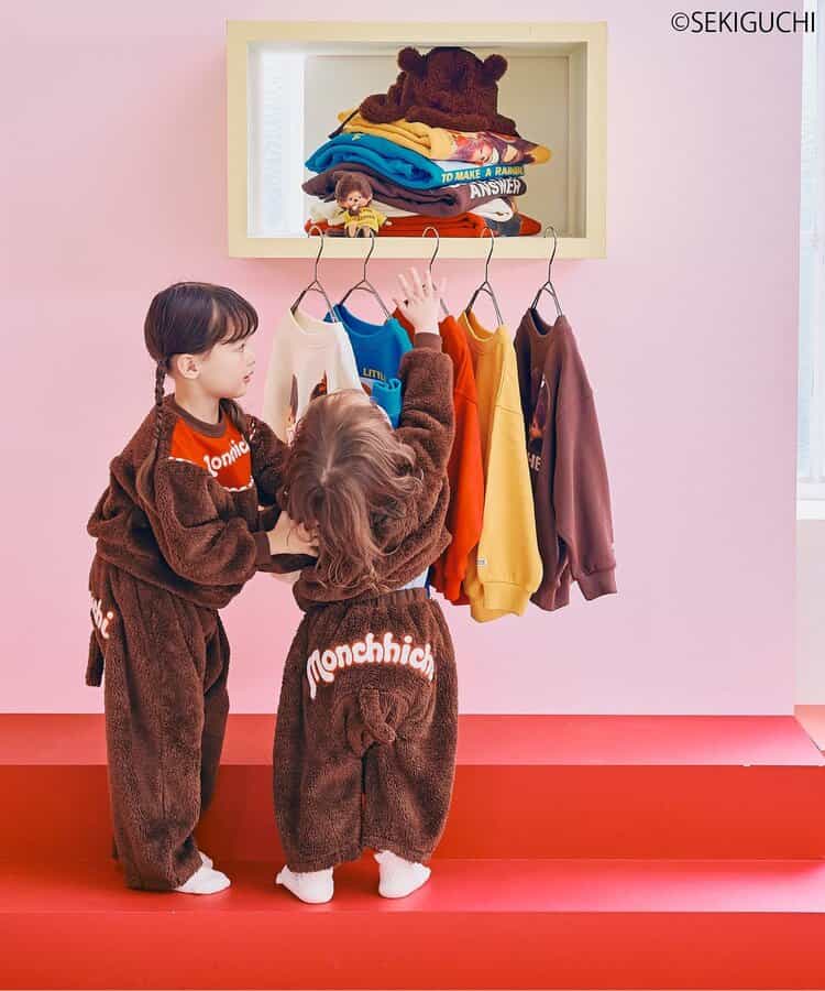 日本童裝 p.premier x Monchhichi 毛毛變身兩件套裝 80-120cm 男童款/女童款 秋季 TOPS PANTS