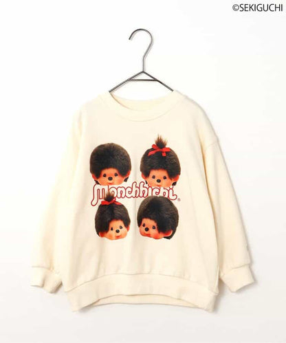 日本童裝 p.premier x Monchhichi 印花衛衣 80-140cm 男童款/女童款 秋季 TOPS 聖誕紅/新年紅 