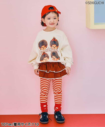 日本童裝 p.premier x Monchhichi 印花衛衣 80-140cm 男童款/女童款 秋季 TOPS 聖誕紅/新年紅 