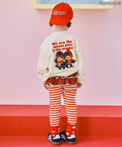 日本童裝 p.premier x Monchhichi 印花衛衣 80-140cm 男童款/女童款 秋季 TOPS 聖誕紅/新年紅 