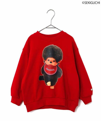 日本童裝 p.premier x Monchhichi 印花衛衣 80-140cm 男童款/女童款 秋季 TOPS 聖誕紅/新年紅 