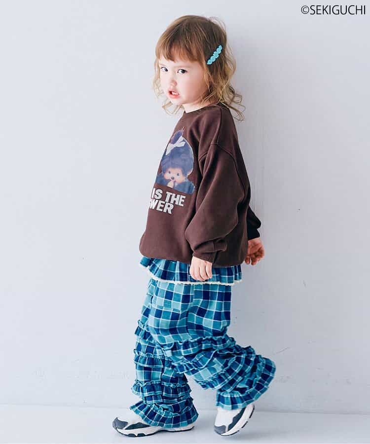 日本童裝 p.premier x Monchhichi 印花衛衣 80-140cm 男童款/女童款 秋季 TOPS 聖誕紅/新年紅 