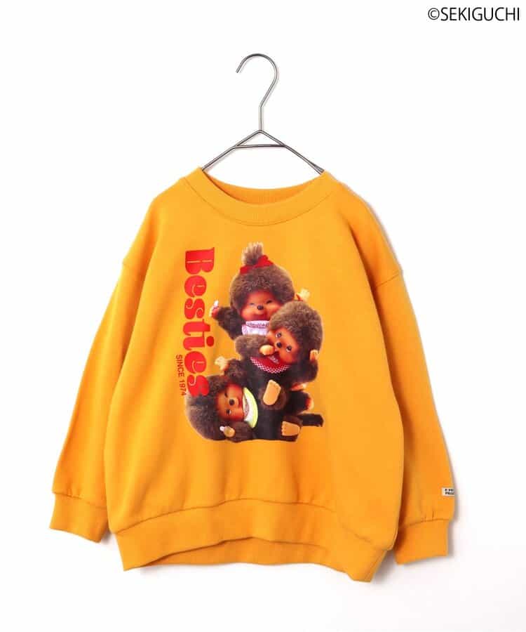 日本童裝 p.premier x Monchhichi 印花衛衣 80-140cm 男童款/女童款 秋季 TOPS 聖誕紅/新年紅 
