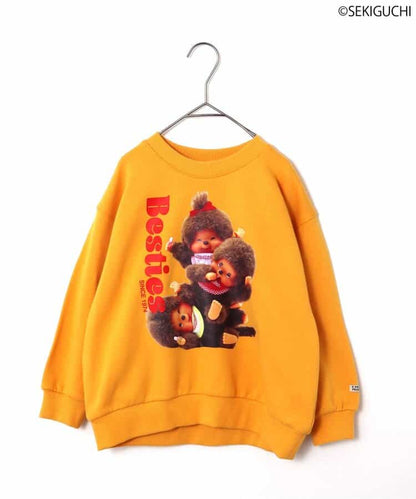 日本童裝 p.premier x Monchhichi 印花衛衣 80-140cm 男童款/女童款 秋季 TOPS 聖誕紅/新年紅 
