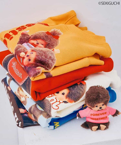 日本童裝 p.premier x Monchhichi 印花衛衣 80-140cm 男童款/女童款 秋季 TOPS 聖誕紅/新年紅 