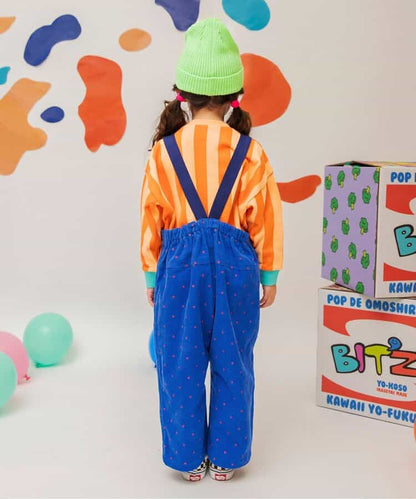 日本童裝 BREEZE 全印花燈芯絨連體褲 80-130cm 男童款/女童款 秋季 Jumpsuit