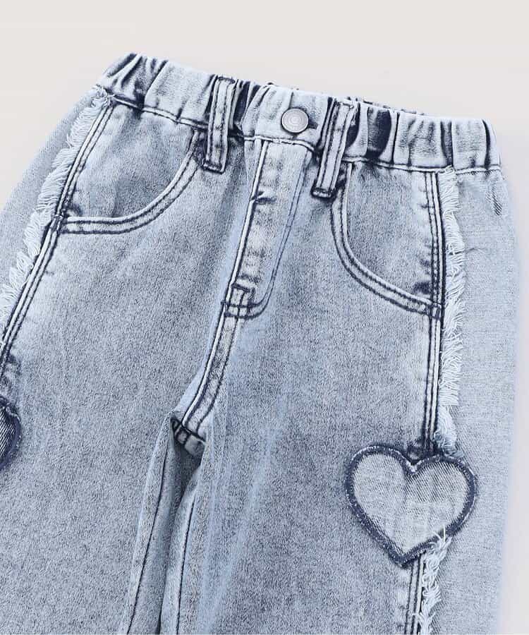 日本童裝 BREEZE 愛心牛仔褲 80-140cm 女童款 秋季 PANTS