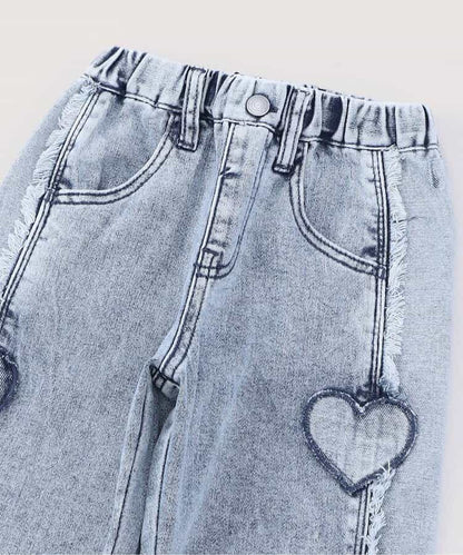 日本童裝 BREEZE 愛心牛仔褲 80-140cm 女童款 秋季 PANTS