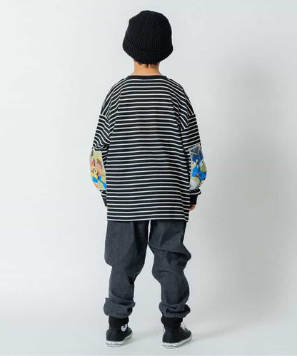 日本童裝 BREEZE 織帶腰帶牛仔褲 90-160cm 男童款 秋季 PANTS