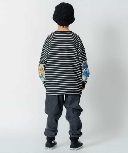 日本童裝 BREEZE 補丁長袖上衣 90-160cm 男童款/女童款 冬季 TOPS