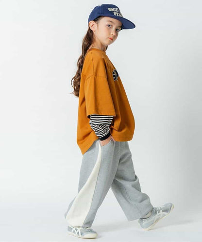 日本童裝 BREEZE 假兩件長袖上衣 90-160cm 男童款/女童款 冬季 TOPS