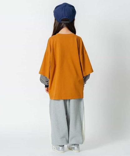 日本童裝 BREEZE 假兩件長袖上衣 90-160cm 男童款/女童款 冬季 TOPS