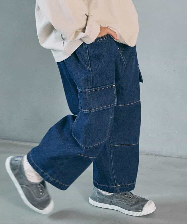 日本童裝 BREEZE 寬鬆工裝牛仔褲 90-160cm 男童款 冬季 PANTS
