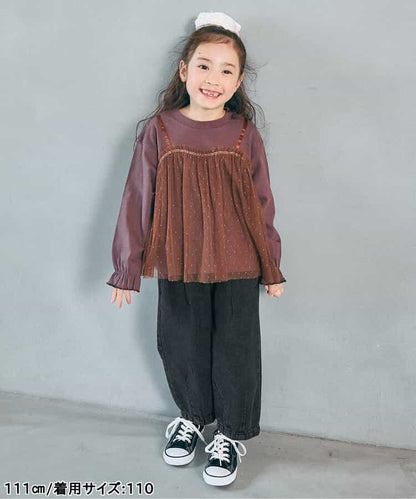 日本童裝 BREEZE 寬鬆牛仔褲 90-160cm 女童款 冬季 PANTS