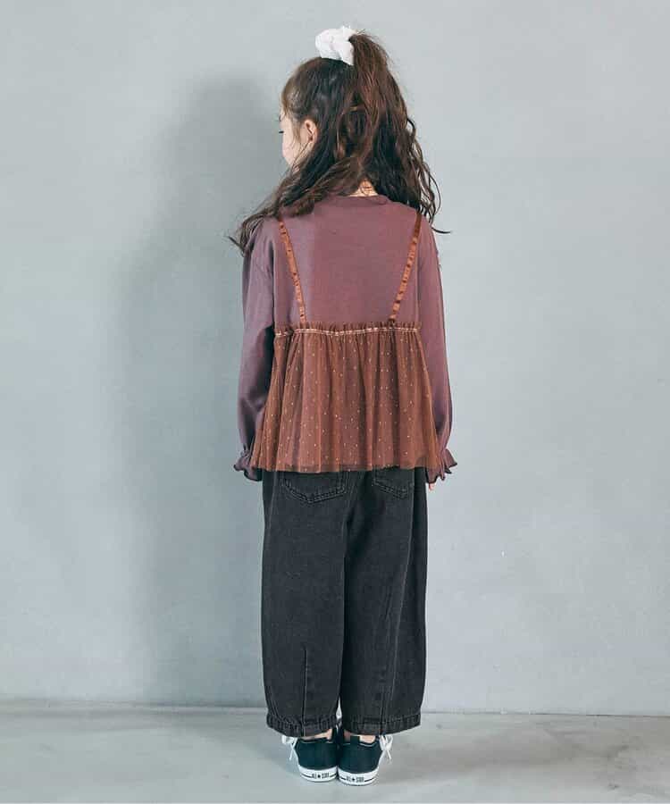 日本童裝 BREEZE 寬鬆牛仔褲 90-160cm 女童款 冬季 PANTS