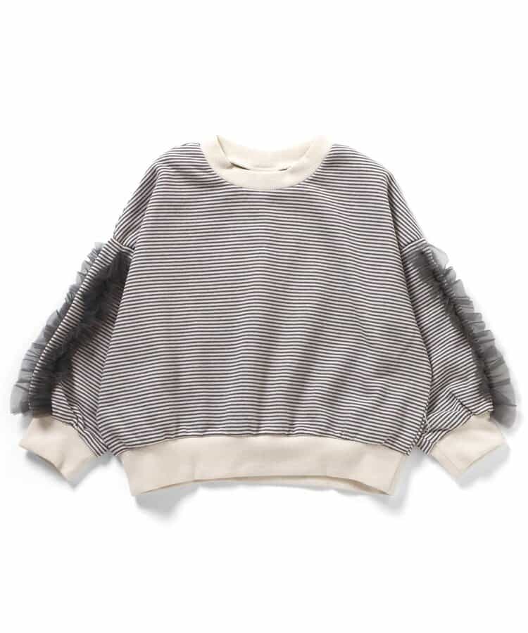 日本童裝 BREEZE 薄紗荷葉邊衛衣 90-150cm 女童款 冬季 TOPS