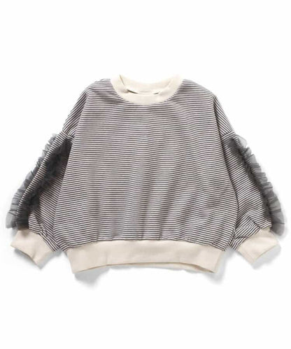 日本童裝 BREEZE 薄紗荷葉邊衛衣 90-150cm 女童款 冬季 TOPS