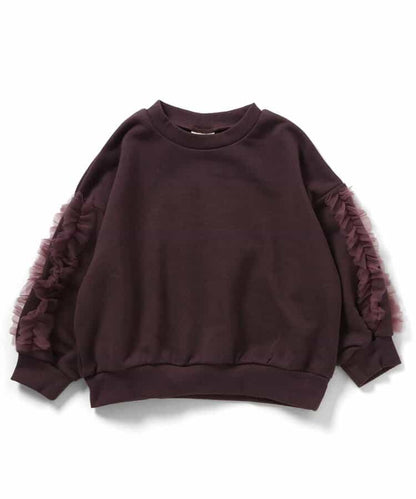 日本童裝 BREEZE 薄紗荷葉邊衛衣 90-150cm 女童款 冬季 TOPS