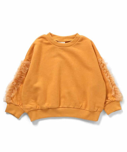 日本童裝 BREEZE 薄紗荷葉邊衛衣 90-150cm 女童款 冬季 TOPS