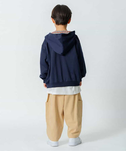 日本童裝 BREEZE 格紋裡襯衛衣外套 90-160cm 男童款/女童款 冬季 OUTERWEAR