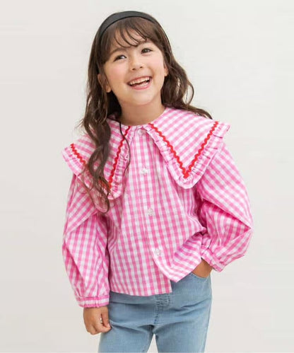 日本童裝 BREEZE 大領襯衫 80-140cm 女童款 冬季 TOPS