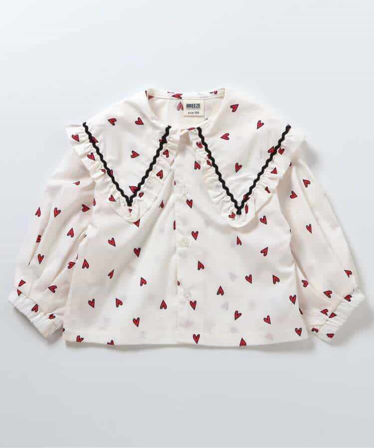 日本童裝 BREEZE 大領襯衫 80-140cm 女童款 冬季 TOPS