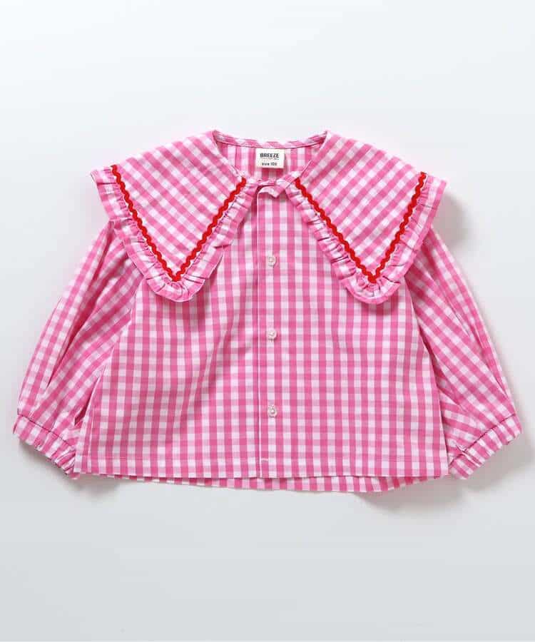 日本童裝 BREEZE 大領襯衫 80-140cm 女童款 冬季 TOPS