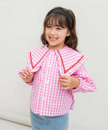 日本童裝 BREEZE 大領襯衫 80-140cm 女童款 冬季 TOPS