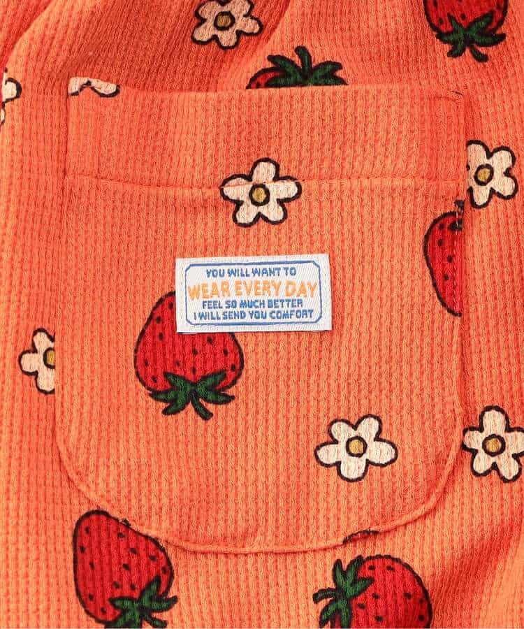 日本童裝 BREEZE 側邊荷葉邊華夫格長褲 80-140cm 女童款 冬季 PANTS