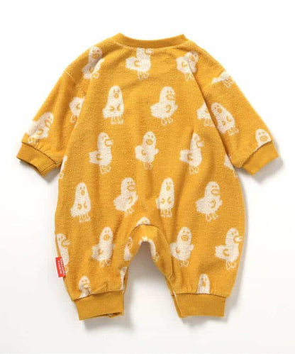 日本童裝 BREEZE 全印花絨連衣 70-80cm 男童款/女童款 初生嬰兒 冬季 Jumpsuit