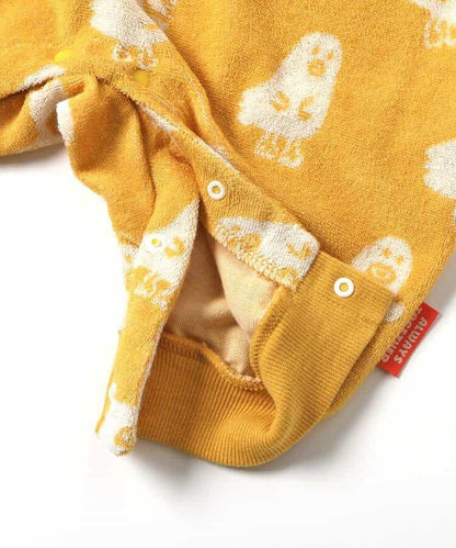 日本童裝 BREEZE 全印花絨連衣 70-80cm 男童款/女童款 初生嬰兒 冬季 Jumpsuit