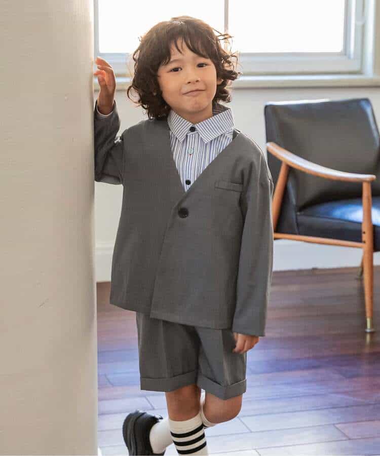 日本童裝 BREEZE 西裝外套＋短/長褲 90-150cm 男童款 冬季 OUTERWEAR PANTS 面試/宴會/表演